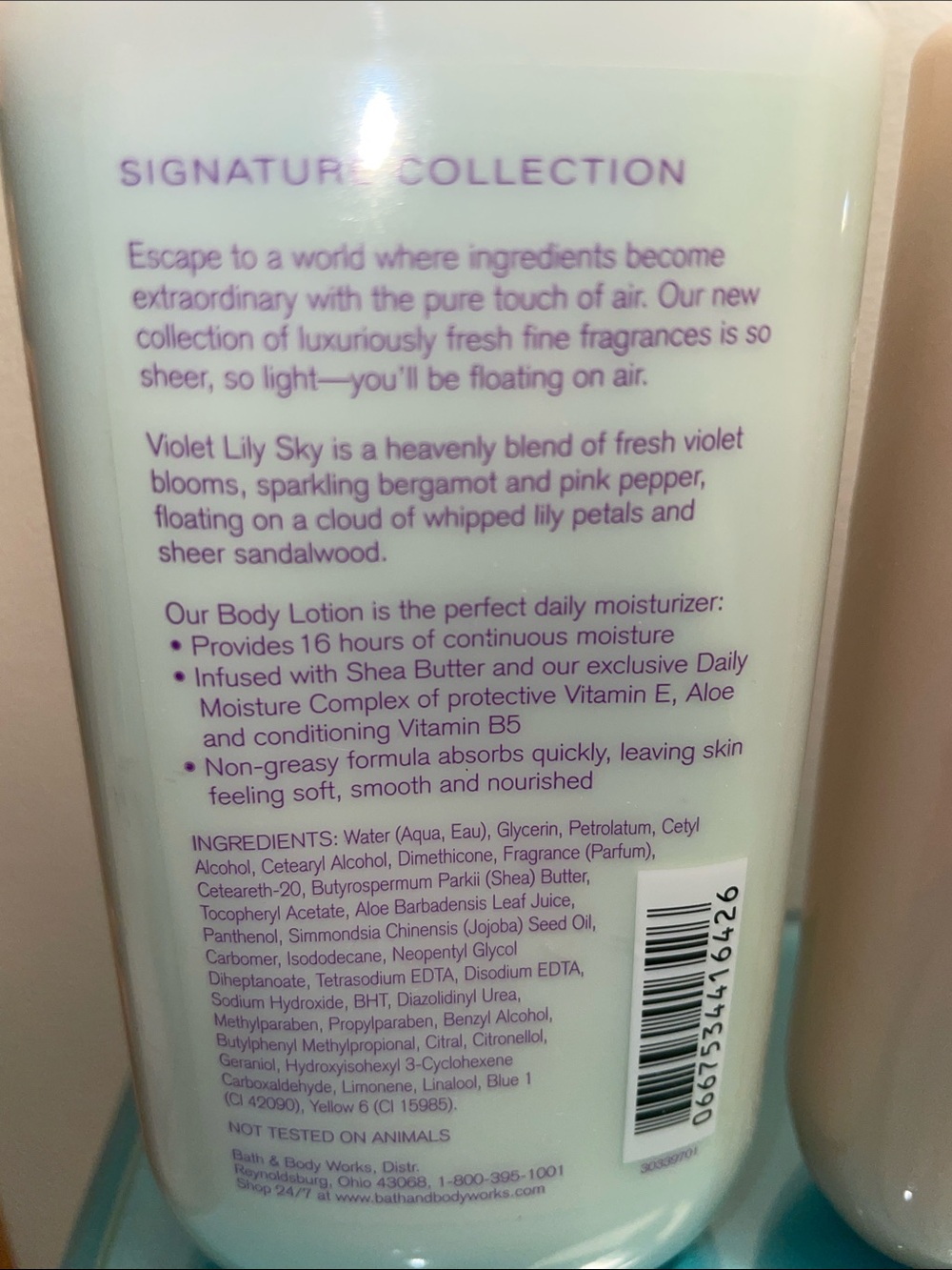Two Bath & Body Works Shea & Vitamin E Body Lotions - Sky & Oahu - Picture 4 of 6